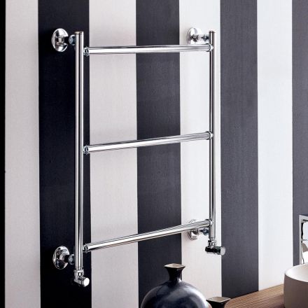 Scaldasalviette Idraulico in Acciaio Finitura Cromo Made in Italy - Gaia Viadurini