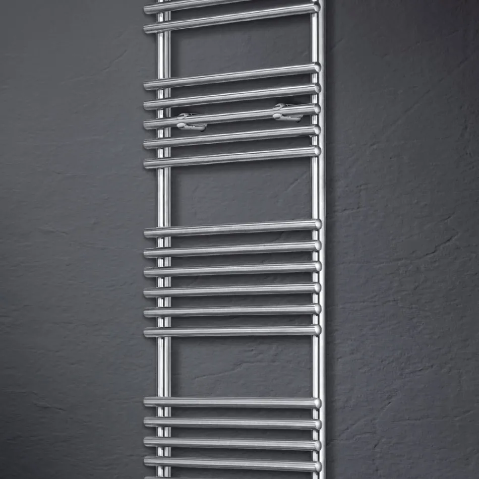 Scaldasalviette Idraulico in Acciaio Finitura Satin Made in Italy - Buccia Viadurini