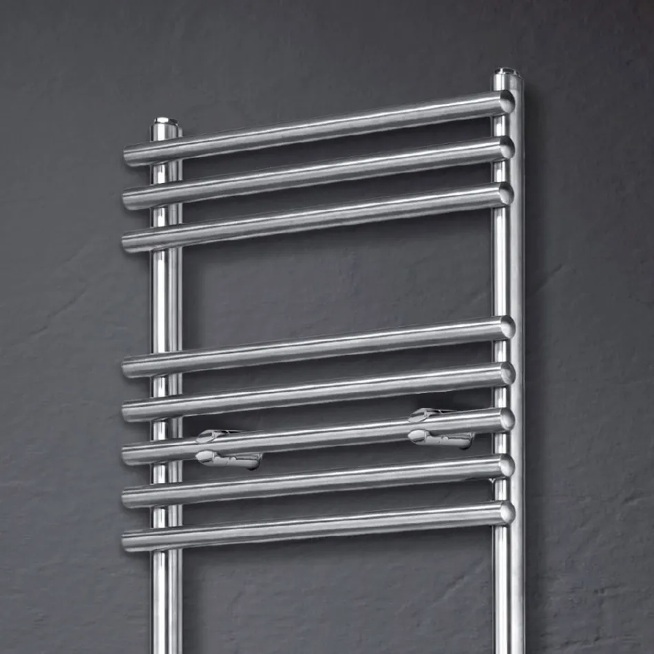 Scaldasalviette Idraulico in Acciaio Finitura Satin Made in Italy - Buccia Viadurini