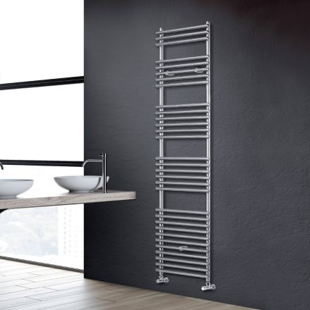 Scaldasalviette Idraulico in Acciaio Finitura Satin Made in Italy - Buccia Viadurini