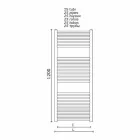Scaldasalviette in Acciaio Inox Design a Parete da Bagno, 2 Misure 391 W - Italo Viadurini