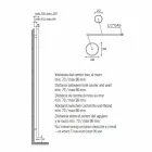 Scaldasalviette in Acciaio Inox Design a Parete da Bagno, 2 Misure 391 W - Italo Viadurini