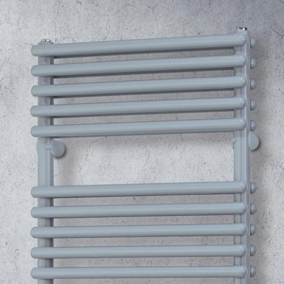 Scaldasalviette Misto con 4 Serie di Elementi Orizzontali Made in Italy - Meringa Viadurini