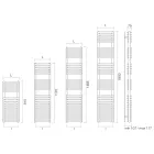Scaldasalviette Misto con 4 Serie di Elementi Orizzontali Made in Italy - Meringa Viadurini