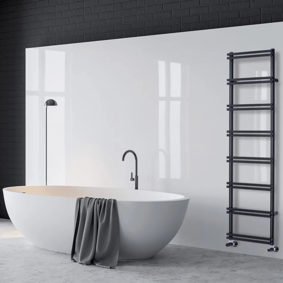 Scaldasalviette Misto con Collettori Verticali Made in Italy - Zenzero Viadurini