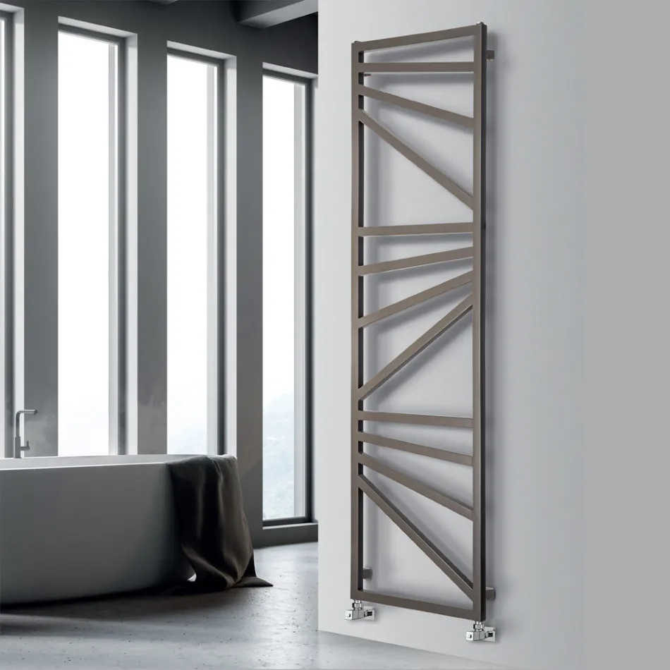 Scaldasalviette Misto con Elementi Quadrati Made in Italy - Mandorle Viadurini