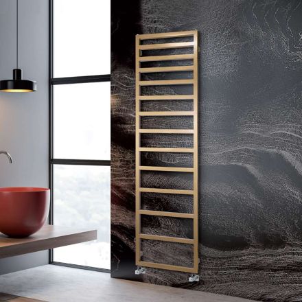 Scaldasalviette Misto con Linee Semplici in Acciaio Made in Italy - Pistacchio Viadurini
