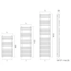 Scaldasalviette Misto in Acciaio Finitura Satin Made in Italy - Buccia Viadurini