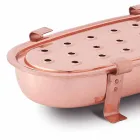Scaldavivande da Tavolo per Pentole in Rame Made in Italy 45x23 cm - Mariaelena Viadurini