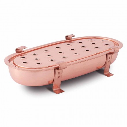 Scaldavivande da Tavolo per Pentole in Rame Made in Italy 45x23 cm - Mariaelena Viadurini