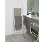 Scaletta Porta Asciugamani Bagno Cristallo Acrilico Trasparente - Astuta Viadurini