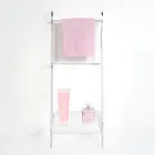 Scaletta Porta Asciugamani in Plexiglass Bianco Made in Italy - Jamira Viadurini