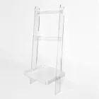 Scaletta Porta Asciugamani in Plexiglass Bianco Made in Italy - Jamira Viadurini