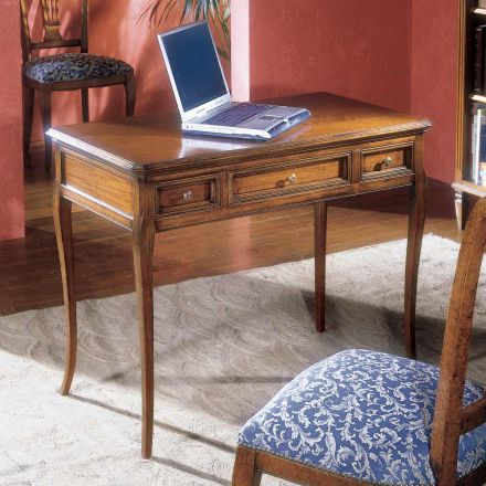 Scrittoio con 3 Cassetti in Legno Bassano Francia Made in Italy - Adon Viadurini