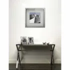 Scrittoio di design in acciaio e vetro nero lucido L120xH75cm Millon Viadurini