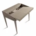 Scrittoio di design moderno in legno noce, L 105 x P 65 cm, Acario Viadurini
