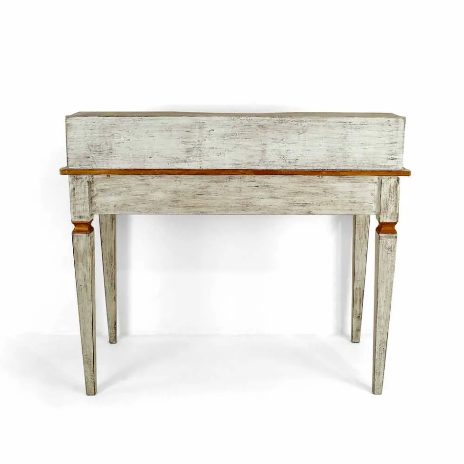 Scrittoio Fatto a Mano in Legno Massello con 4 Cassetti Made in Italy - Amela Viadurini
