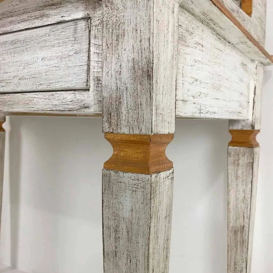 Scrittoio Fatto a Mano in Legno Massello con 4 Cassetti Made in Italy - Amela Viadurini
