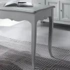 Scrittoio in Pioppo Massiccio Laccato Bianco Made in Italy - Liber Viadurini