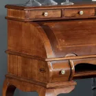 Scrivania Classica 5 Cassetti in Legno e Intarsi Made in Italy - Hastings Viadurini