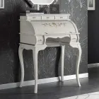 Scrivania Classica 5 Cassetti in Legno e Intarsi Made in Italy - Hastings Viadurini