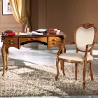 Scrivania da Salotto 5 Cassetti in Legno di Lusso Made in Italy - Caligola Viadurini