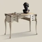 Scrivania da Salotto 5 Cassetti in Legno di Lusso Made in Italy - Caligola Viadurini