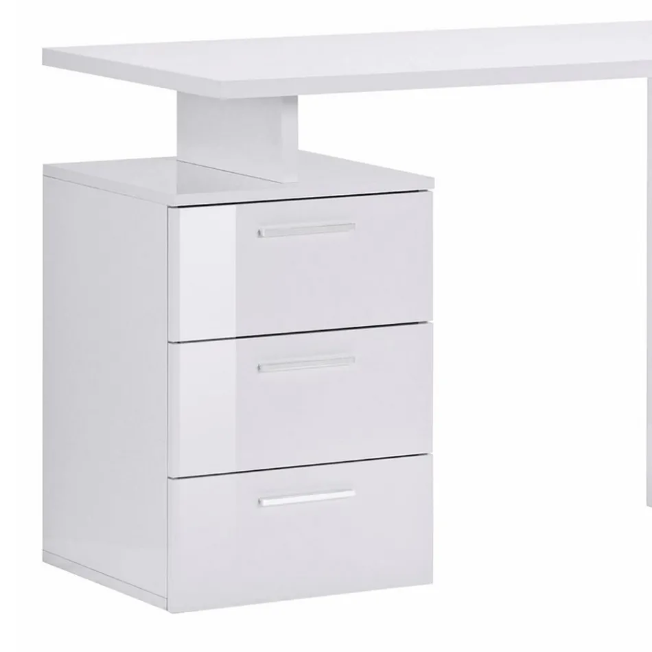 Scrivania da Ufficio Angolare in Legno Nobilitato 2 Finiture - Analuisa Viadurini