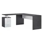 Scrivania da Ufficio Angolare in Legno Nobilitato 2 Finiture - Analuisa Viadurini