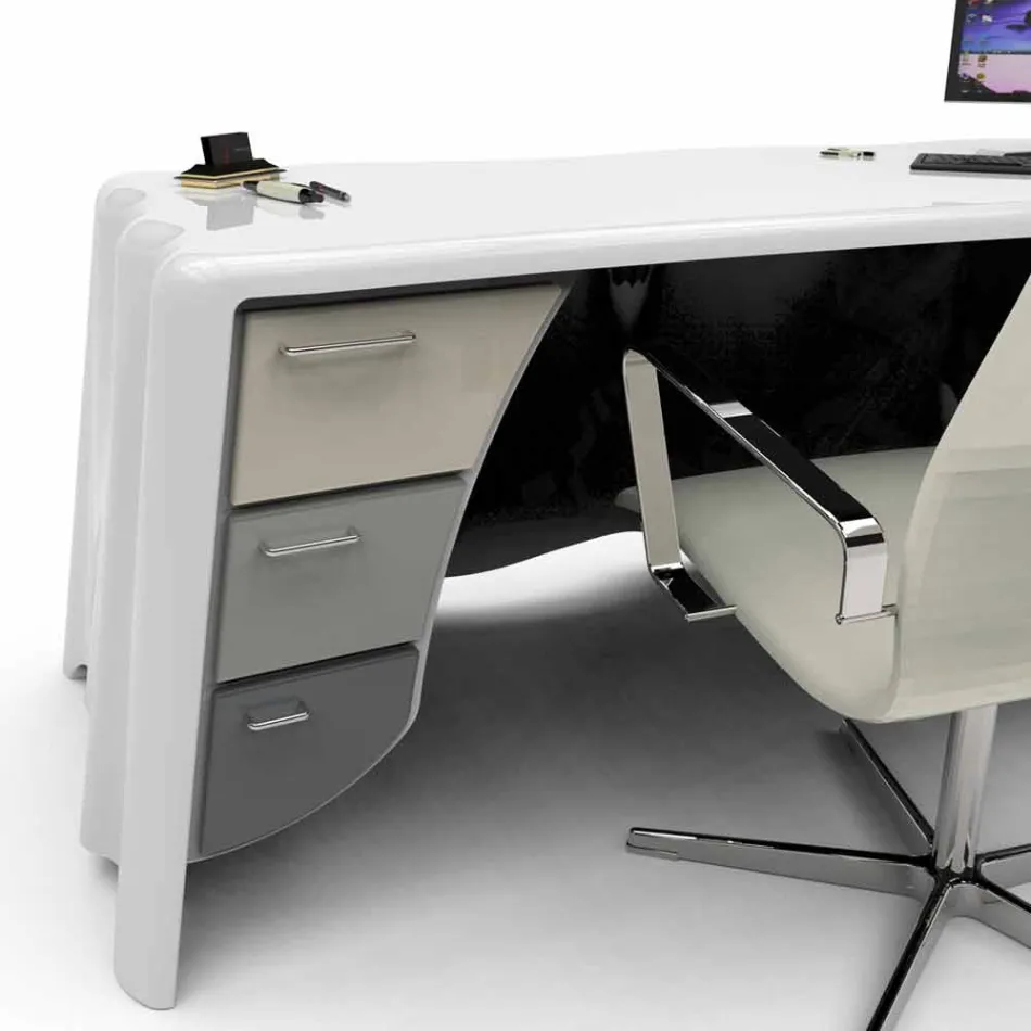 Scrivania da ufficio design moderno Fabric, made in Italy Viadurini