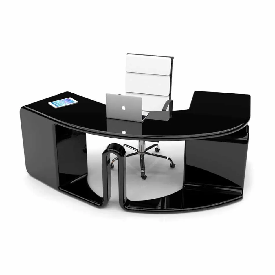Scrivania da ufficio di design con cassetti fatta in Italia, Milazzo Viadurini