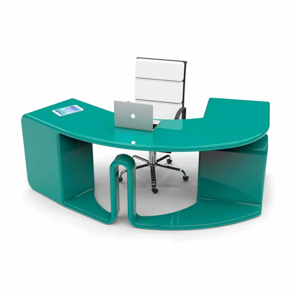Scrivania da ufficio di design con cassetti fatta in Italia, Milazzo Viadurini