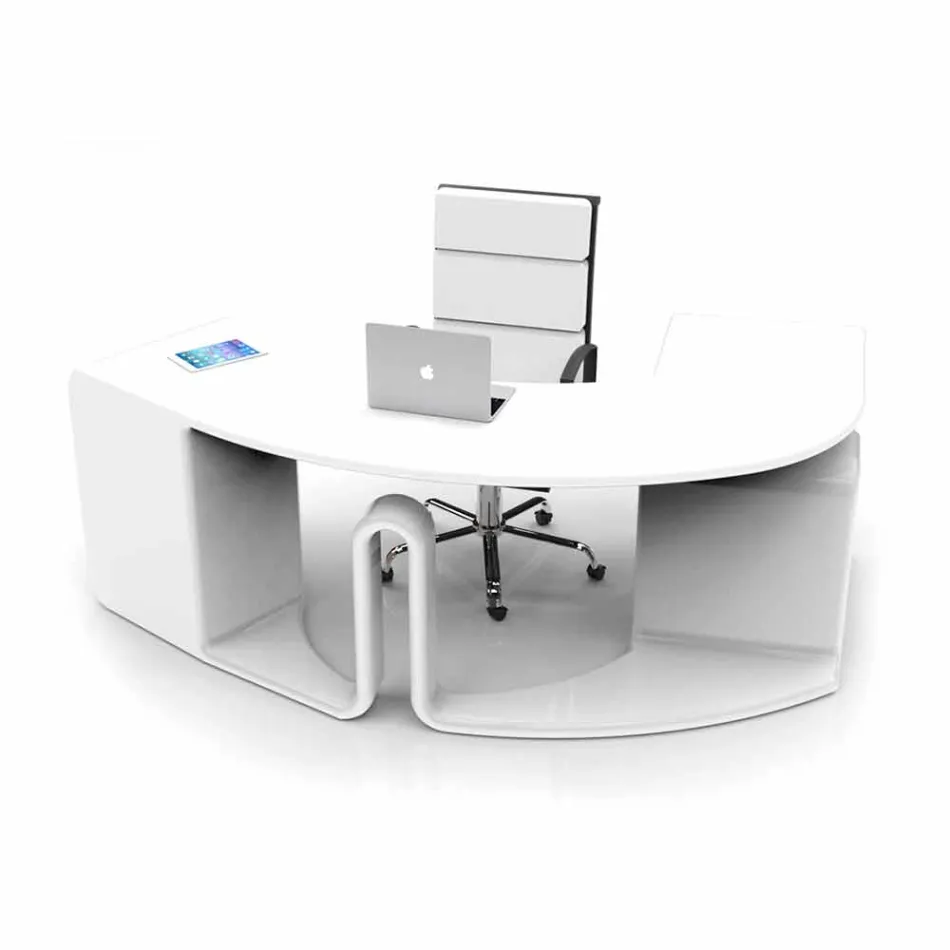 Scrivania da ufficio di design con cassetti fatta in Italia, Milazzo Viadurini