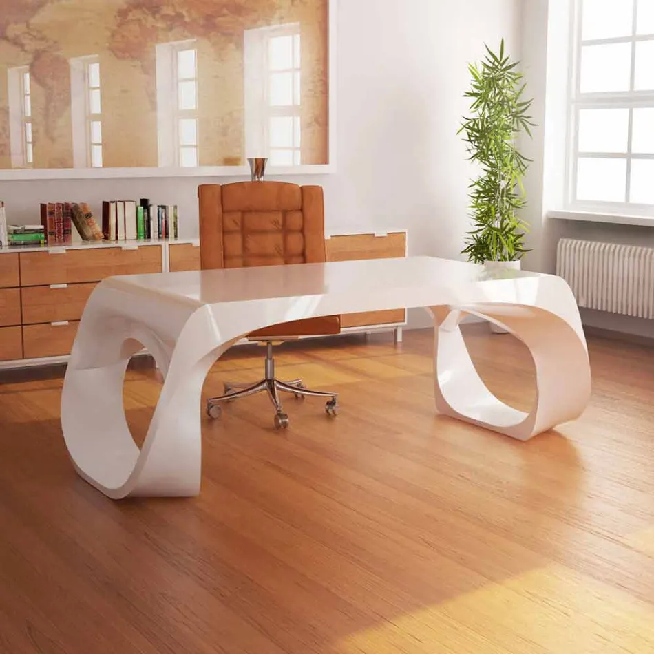 Scrivania da ufficio di moderno design fatta in Italia, Terenzo Viadurini