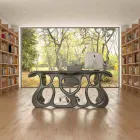 Scrivania da ufficio di moderno design prodotta in Italia, Mirto Viadurini