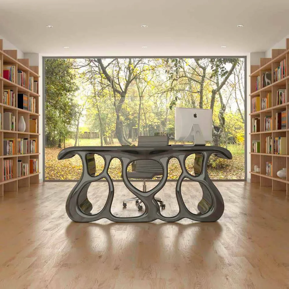 Scrivania da ufficio di moderno design prodotta in Italia, Mirto Viadurini