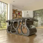Scrivania da ufficio di moderno design prodotta in Italia, Mirto Viadurini