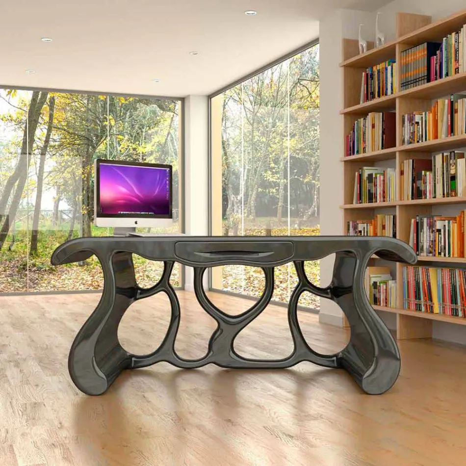 Scrivania da ufficio di moderno design prodotta in Italia, Mirto Viadurini