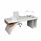 Scrivania da ufficio in legno e Adamantx® Bridge, made in Italy Viadurini