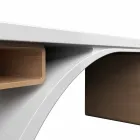 Scrivania da ufficio in legno e Adamantx® Bridge, made in Italy Viadurini