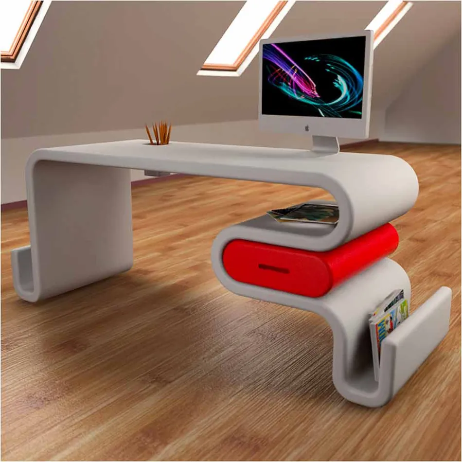 Scrivania Design Moderno Flex Made in Italy Viadurini
