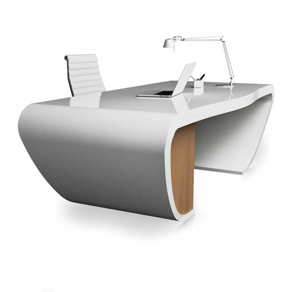 Scrivania di moderno design da ufficio prodotta in Italia, Miranda Viadurini