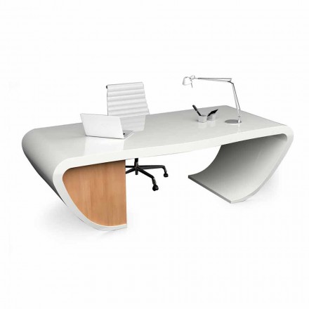 Scrivania di moderno design da ufficio prodotta in Italia, Miranda Viadurini