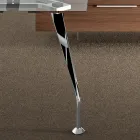 Scrivania direzionale in vetro con mobile integrato - Serio Viadurini