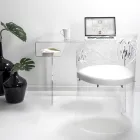 Scrivania in Plexiglass Trasparente con Ripiano Made in Italy - Studiorum Viadurini