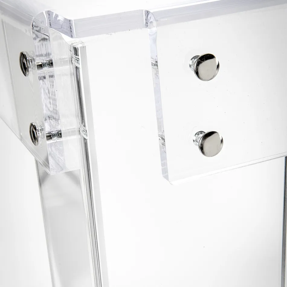 Scrivania in Plexiglass Trasparente Design Moderno Made in Italy - Vichy Viadurini