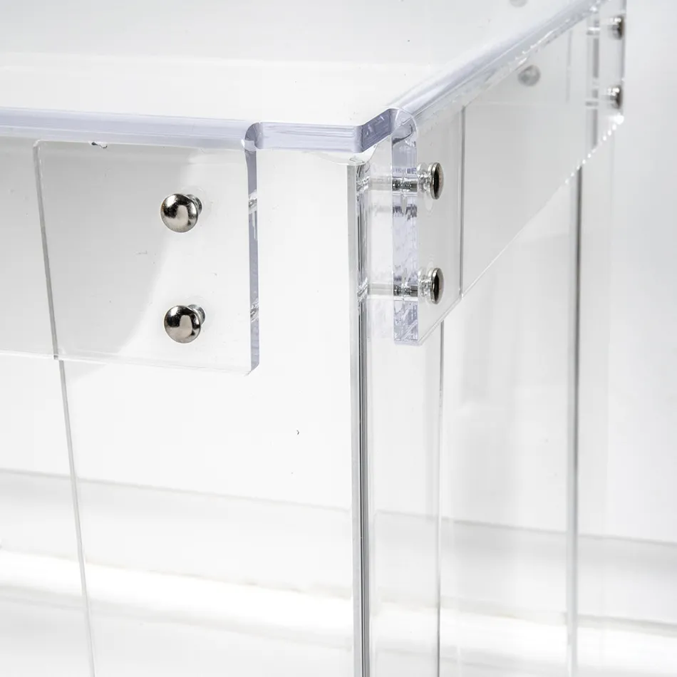 Scrivania in Plexiglass Trasparente Design Moderno Made in Italy - Vichy Viadurini