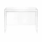 Scrivania moderna in plexiglass trasparente prodotta in Italia, Barga Viadurini