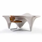Scrivania per ufficio moderna fatta a mano in Italia Sinuous Viadurini