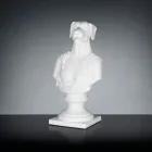 Scultura in ceramica artigianale Bianca 100% Made in Italy Fabas 1 Viadurini